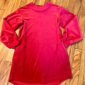 Hanna Andersson Red Bishop Sleeve Mock Neck Sweater Dress